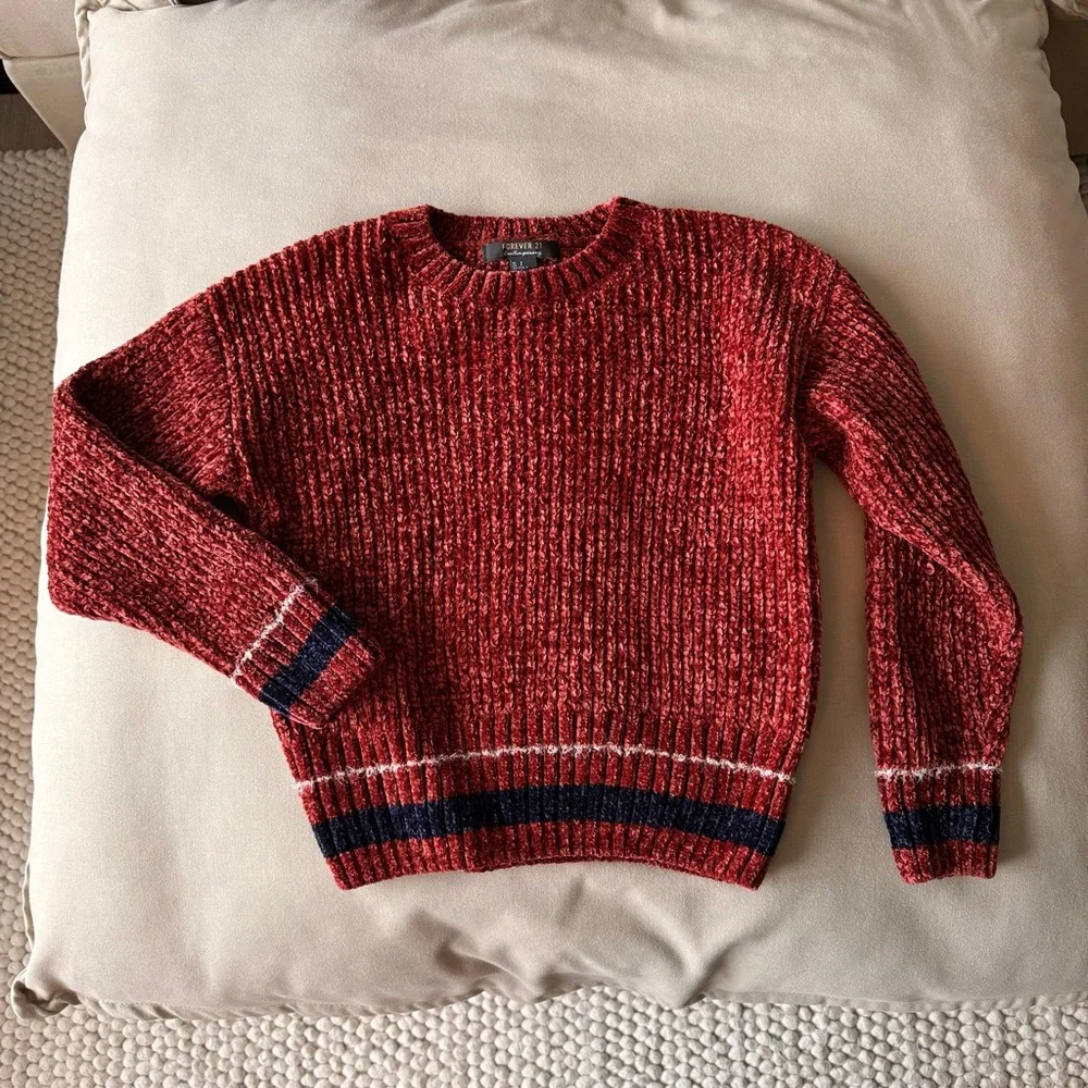 Velvet Crew Neck Sweater